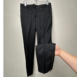 Stella McCartney Black Ankle-Zip Tailored Pants Women Size 6